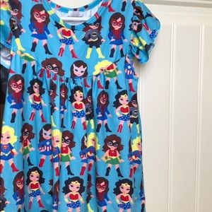 Super hero dresses size 6/7 and 4